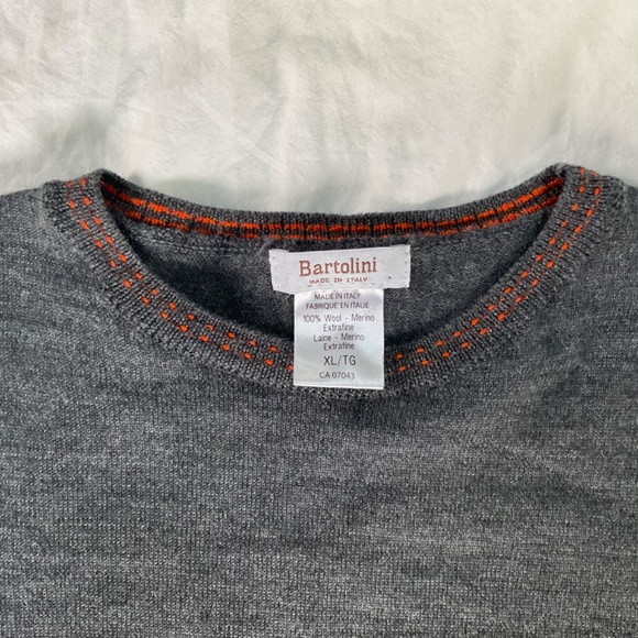 Grey 100% Merino Wool Sweater by Bartolini Women’s Medium - Picture 7 of 7